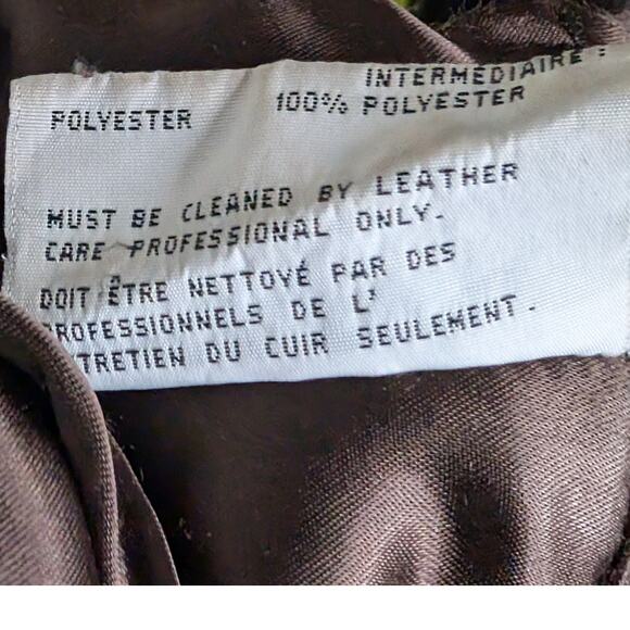 Andrew Marc Croc Embossed Brown Leather Moto Jacket Faux Fur Collar Women’s M - Picture 6 of 11